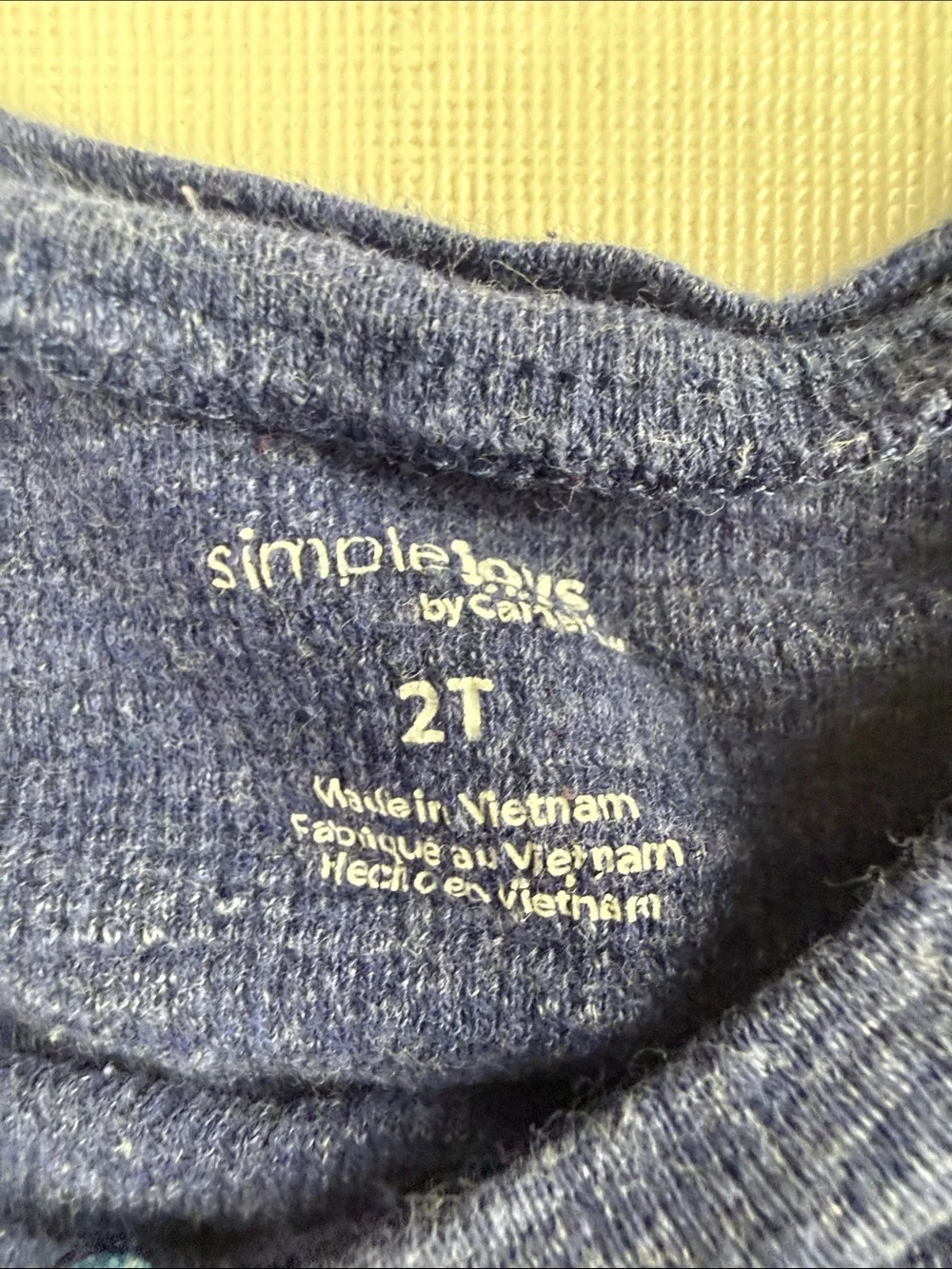Carters Simple Joys Long-Sleeve Crewneck Bundle Teal Navy Indigo Gray Size 2T